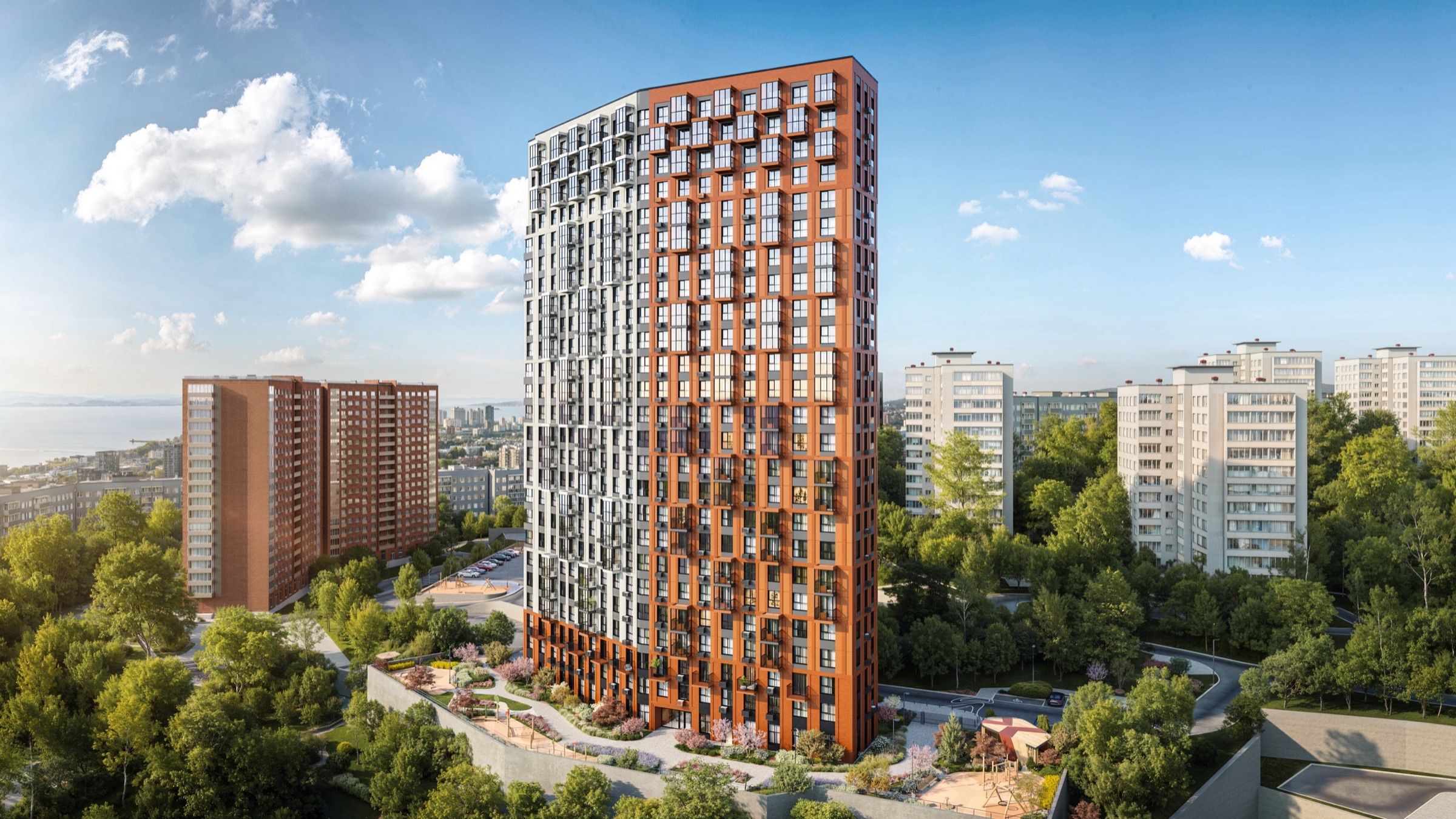 Карбышева, Владивосток — архитектурная 3D-визуализация для GloraX, кадр 1